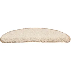 vidaXL Stufenmatten 30 Stk. 56x17x3 cm Creme Halbrund