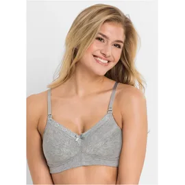 bonprix Still-BH BONPRIX, Damen, Gr. 80, Cup C, schwarz (schwarz, weiß, grau meliert), Obermaterial: 95% Baumwolle, 5% Elasthan. Futter: 100% Baumwolle.