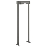 AL Briefkastensysteme Briefkasten Premium (BxH): 46.5 x 150cm, Anzahl Schlitze: 1 Fach Stand Anlage in RAL 9007 Aluminium grau