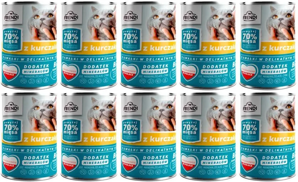 Frendi-Stücke in delikater Hühnersauce 10 x 400g für Katzen