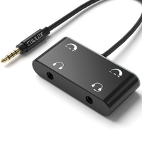 Cubilux Dual Kopfhörer Splitter mit Lautstärkeregler, Doppel Audio Buchse Adapter für 2 Personen, 3,5mm zu Dual Kopfhörer Splitter kompatibel mit MacBook Laptop Telefon Tablet MP4 MP3