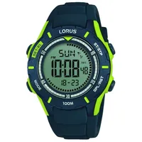 Lorus Kids Jungen-Uhr Chronograph Edelstahl und Kunststoff mit Silikonband R2365MX9