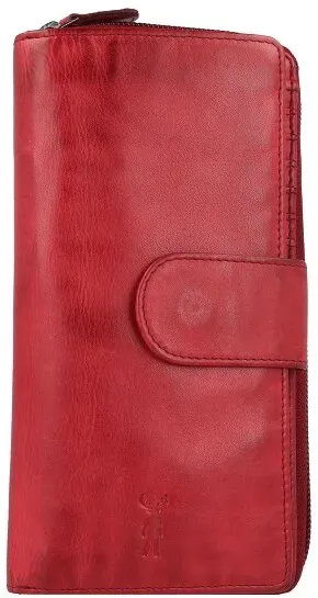 Jack Kinsky Nelson Geldbörse RFID Leder 18,5 cm  rot
