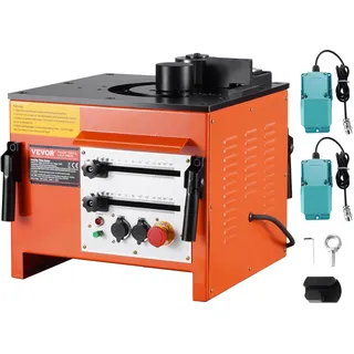 Vevor Elektrischer Bewehrungsbieger für die Werkbank, 1700 W Hydraulische elektrische Bewehrungsbiegemaschine, 3 Biegewinkel bis zu 4–25 mm innerhalb von 4 Sekunden, Bewehrungsstahlbieger mit Zubehör