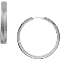 Fossil Creolen-Ohrringe Harlow Linear Texture für Damen Edelstahl,
