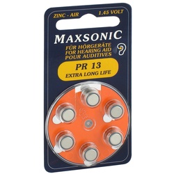Batterien für Hörgeräte Maxsonic Pr13