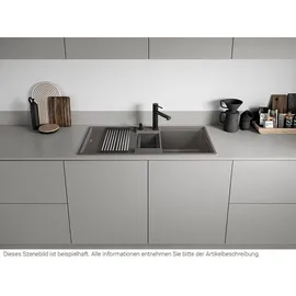 Blanco Adira 6 S rechts Einbau von Oben silgranit grau Handbetätigung 1000 x 500 mm