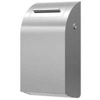 Abfallbehälter mit Einwurfklappe SteelTec DESIGN, 7 Liter CONT18270710283 , Maße (B x H x T): 279 x 482 x 350 mm