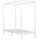 vidaXL Himmelbett 100 x 200 cm Weiß