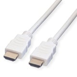 VALUE HDMI High Speed Kabel mit Ethernet, Weiß 11.99.5701 4K UHD, Geschirmt HDMI-Kabel