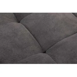 Riess-Ambiente Moderne XXL Wohnlandschaft KENT 305cm grau Samt Bigsofa inkl. Hocker Federkern