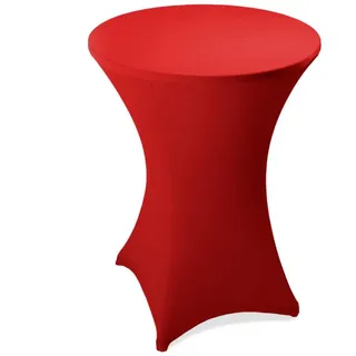 Estexo Stehtischhusse Stretch Rot Ø 60 cm