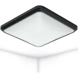 Oktaplex lighting Oktaplex LED Deckenleuchte quadratisch flach Deckenlampe Anthrazit - Grau