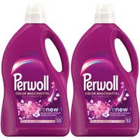 PERWOLL Blütenrausch Waschmittel 2x 52 WL (104 Waschladungen), Feinwaschmittel reinigt sanft und erneuert Farben und Fasern, für alle farbigen Textilien, mit Dreifach-Renew-Technologie