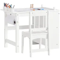 SoBuy Kindersitzgruppe KMB60 1 Tisch 1 Stuhl Kiefer weiß