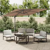 ARKEM Ampelschirm Taupe 400x300 cm Sonnenschirm 4m Durchmesser Sonnenschirm Wasserdicht