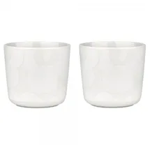Marimekko Oiva Unikko Kaffeetasse 0,2 l Weiß 2 St.