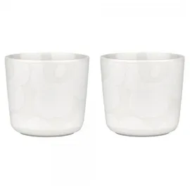 Marimekko Oiva Unikko Kaffeetasse 0,2 l Weiß 2 St.