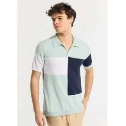 Victorio & Lucchino, V&L für Herren. 630137068 Kurzärmeliges Poloshirt in Blau und Trikolore (XXL), Lässig, Baumwolle, Kurzarm