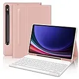 Schutzhülle mit magnetischer abnehmbarer Bluetooth-Tastatur, kompatibel mit Samsung Galaxy Tab S9 FE 10,9 Zoll 2023, Samsung Galaxy Tab S9 11 Zoll - Schlankes Design, verstellbarer Ständer und
