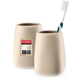 Kadax Zahnputzbecher Keramik Beige