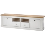 Home Affaire Lowboard »Westminster«, Pinie Weiss Dekor, Applikation Wotan Eiche Dekor, Sideboards, 82160911-0 B/H/T: 180 cm x 52 cm x 41 cm