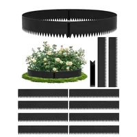 Keleef Cortenstahl Rasenkante, 10 Stück Rasenkante Metall, 107.5 * 15cm Beeteinfassung Metall mit Berührschutz, Cortenstahl Beeteinfassung für Garten Pflanzkübel Umzäunung (1,5mm dick)