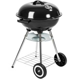 Kugelgrill Holzkohle Standgrill mit Deckel Grillwagen Rundgrill BBQ mit Rollen