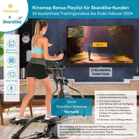 Skandika Crosstrainer CardioCross Carbon Champ mit Matte