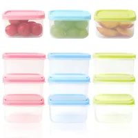 9 Stück 200ml Kleine Dosen Mit Deckel Plastik, Stapelbar Gefrierdosen Klein, Mini Dosen Mit Deckel Rechteckig Salatdressing Behälter Mini, Vorratsdosen Klein für Joghurt, Obst, Lebensmittel, Snack