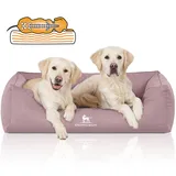 Knuffelwuff Tierbett Hundebett Leon, Orthopädisch rosa 105 cm x 155 cm