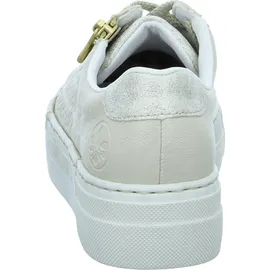 Rieker N4914 Damen Plateau-Sneaker Beige/Weiß 41