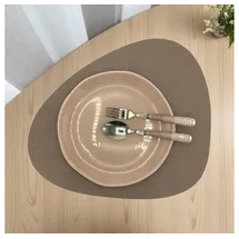 LINDDNA Tischset Hippo L Curve Leder Grau (Large)