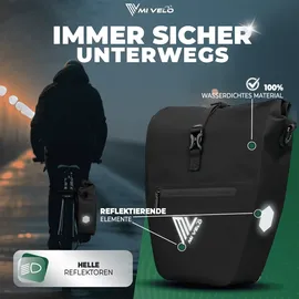 MIVELO 2in1 Fahrradtasche Gepäckträgertasche grau