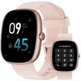 HUAKUA Smartwatch Damen Herren mit Telefonfunktion,1,85" Smartwatch mit 100+Sportmodi Fitnessuhr mit Pulsuhr Schlafmonitor SpO2 Schrittzähler Fitness Tracker IP68 Wasserdicht für Android iOS Handy