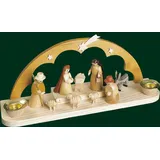 Erzgebirgische Volkskunst Richard Glässer GmbH Kerzenhalter Christi Geburt, Weihnachtskrippe, Erzgebirge Richard Glässer Seiffen, 17536