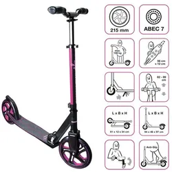 muuwmi Aluminium Scooter Pro 215 mm pink EINHEITSGRÖSSE