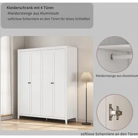 OTTO home Kleiderschrank Borkum 166 x 200 x 52 cm Weiß
