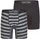 Happy Shorts Boxershorts Schwarz / Grau M 2er Pack