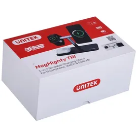 UNITEK P1212A, Freistehend, ABS, Schwarz, Silber, Kontakt, Tisch, 15 W), - Schwarz/Silber