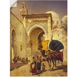 Artland Wandbild »Eine arabische Straßenszene.«, Gebäude, (1 St.), als Leinwandbild, Poster, Wandaufkleber in verschied. Größen Artland Farbe Bild(er): naturfarben