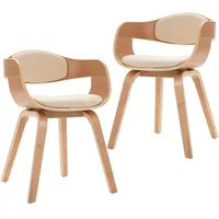 VidaXL Esszimmerstühle 2 Stk. Bugholz und Kunstleder