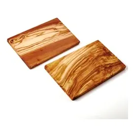dasolivenholzbrett 2er Set Frühstücksbrett rechteckig 30cm