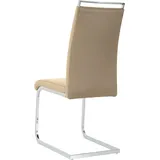 Möbilia Freischwinger Kunstleder taupe 2er Set