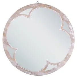 Beliani Wandspiegel MONCLOVA 60 x 60 cm Hellbraun