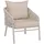MCW Aluminium-Gartenstuhl MCW-P90, Loungestuhl Sessel Outdoor, Seilgeflecht Rope Stoff/Textil creme