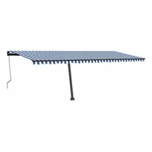 vidaXL Automatische Markise mit LED & Windsensor 600x300 Blau und Weiß