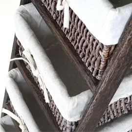 Mendler Leiterregal Goiana Standregal 101 x 30 x 4 cm Weiß