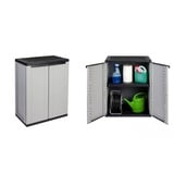 2 x Kunststoffschrank Haushaltsschrank Schrank Beistellschrank Gartenschrank