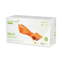 Medi-Inn Nitril Orange Einmalhandschuhe puderfrei XL 100 Stück)